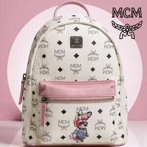 MCM Visetos PUNK RABBIT Stark Backpack EXCELLENT & HTF! 🩷 🐰